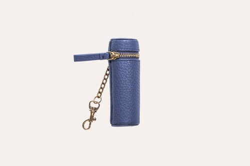 Genuine pebble leather Lipstick Keeper attachable to any bag