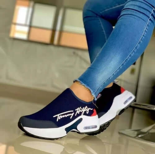 Casual Breathable Wedges Ladies Walking Sneakers Flat Women Shoe