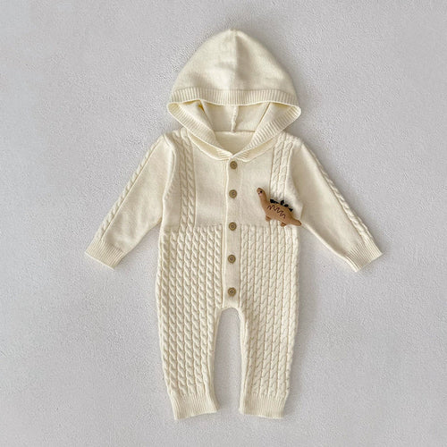 Autumn Arrival Unisex Baby’s Solid Color Geometric Jacquard