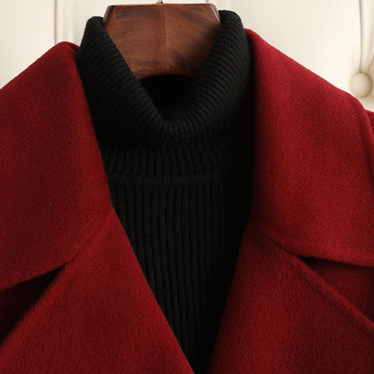 Autumn & Winter Temperament Korean Wool Coat for Women – Elegant