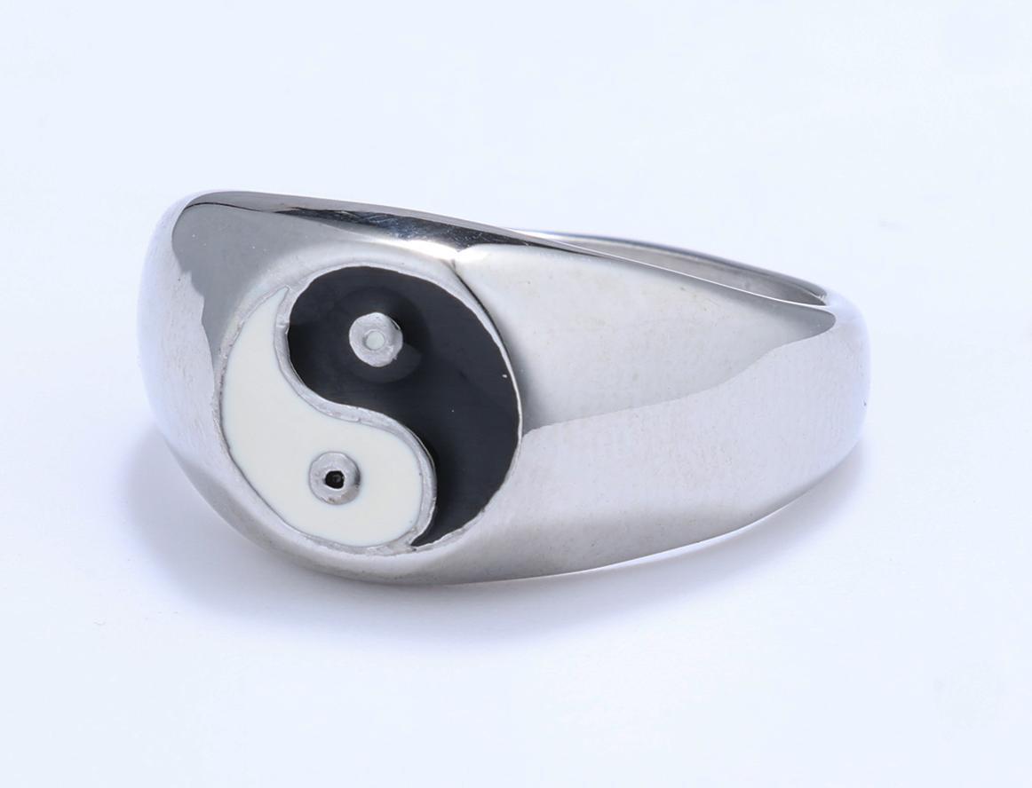 Casual Personalized Minimalist Tai Chi Culture Ring