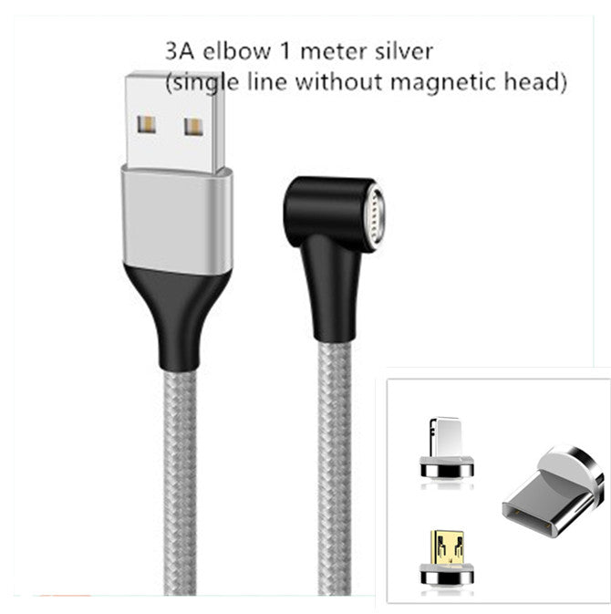 Compatible with Apple , Magnetic USB Cable Fast Charging Micro USB Type C Data Wire Cord Magnet Charger Mobile Phone Cable