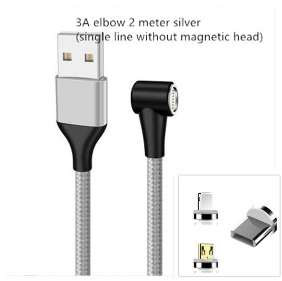 Compatible with Apple , Magnetic USB Cable Fast Charging Micro USB Type C Data Wire Cord Magnet Charger Mobile Phone Cable