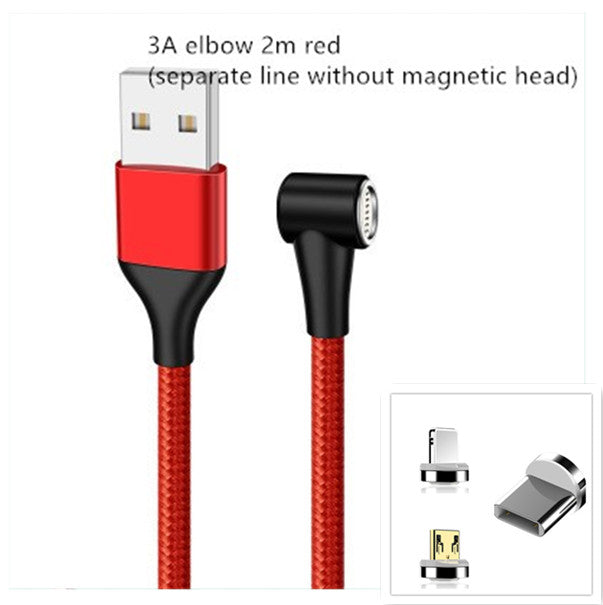 Compatible with Apple , Magnetic USB Cable Fast Charging Micro USB Type C Data Wire Cord Magnet Charger Mobile Phone Cable