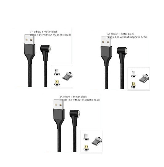 Compatible with Apple , Magnetic USB Cable Fast Charging Micro USB Type C Data Wire Cord Magnet Charger Mobile Phone Cable
