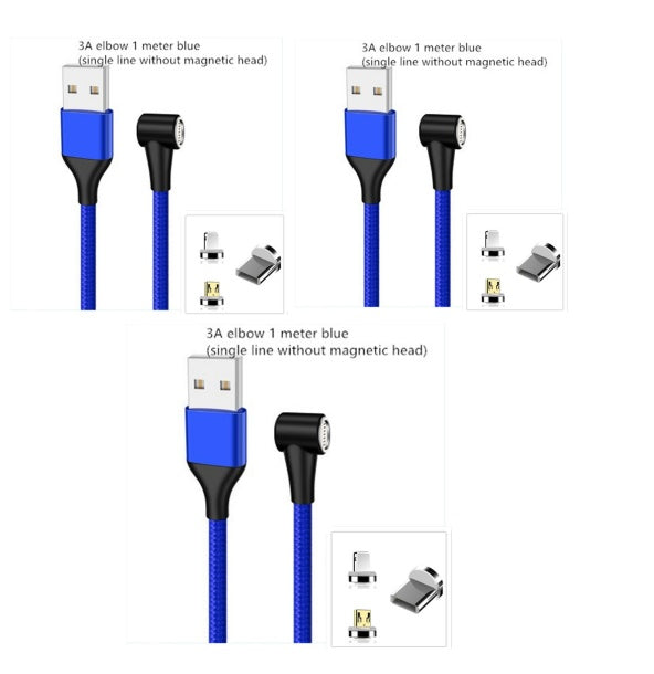 Compatible with Apple , Magnetic USB Cable Fast Charging Micro USB Type C Data Wire Cord Magnet Charger Mobile Phone Cable