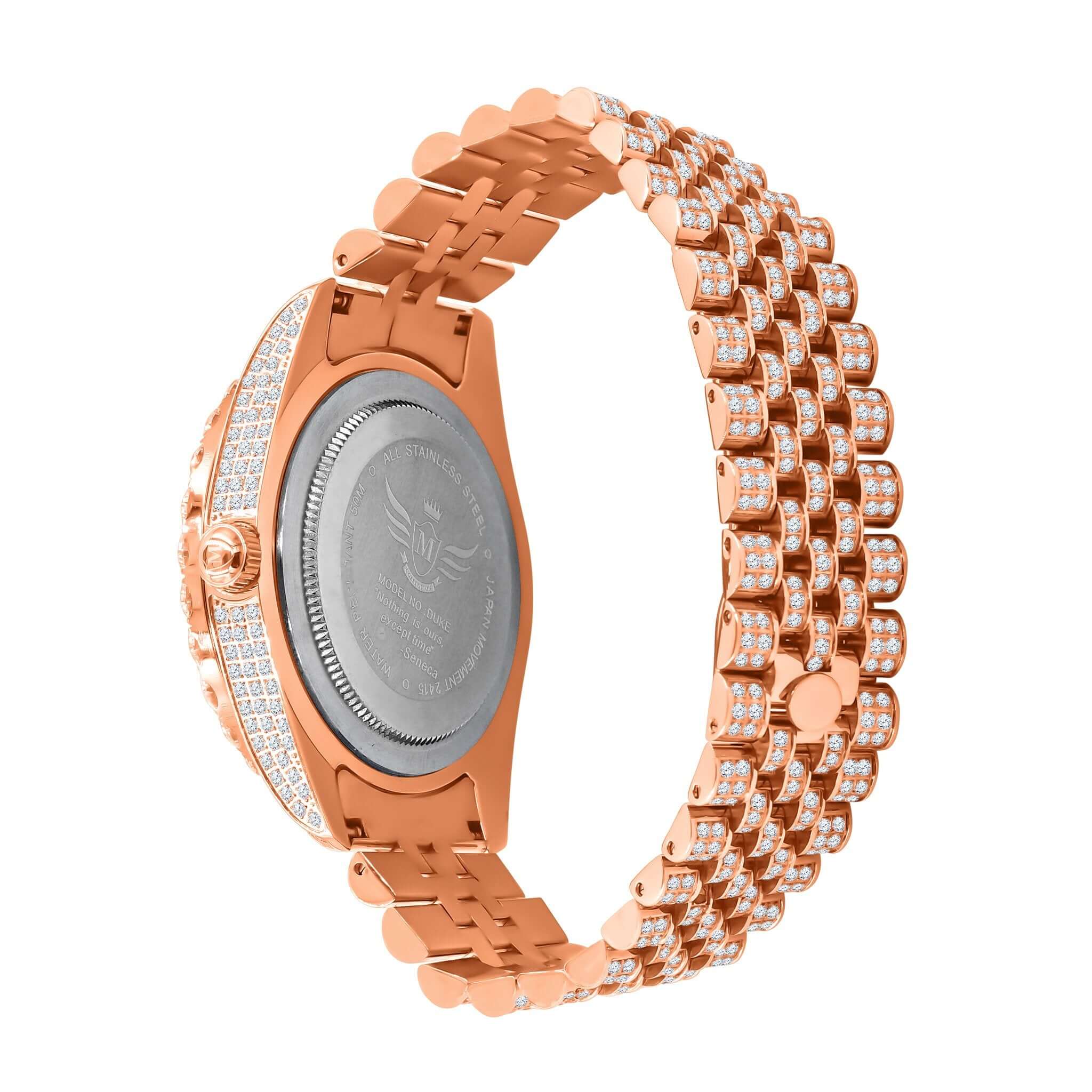 METEORITE STEEL WATCH Iced Bling Luxury Timepiece