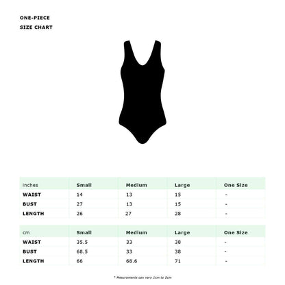 Size chart for Sophie Lurex Long Sleeve Bodysuit with detailed measurements for small, medium, and large.