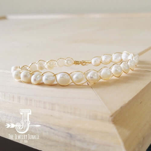 Genuine Freshwater Pearl Beaded Wire Wrapped