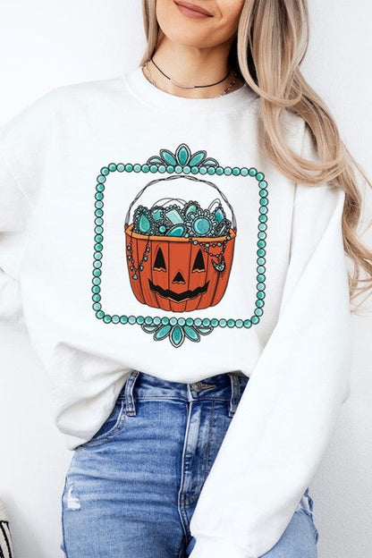 Halloween Basket pumpkin Graphic Sweatshirt