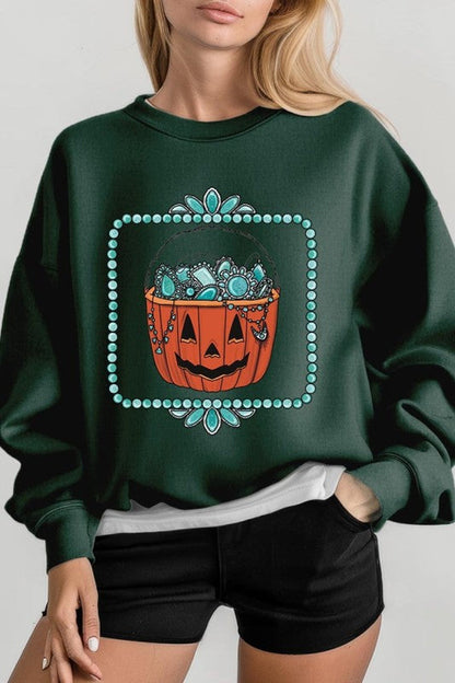 Halloween Basket pumpkin Graphic Sweatshirt