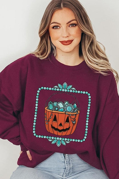 Halloween Basket pumpkin Graphic Sweatshirt