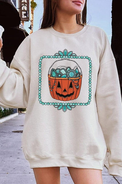 Halloween Basket pumpkin Graphic Sweatshirt