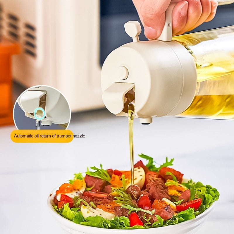 470ML Glass Olive Oil Sprayer & Dispenser – 2-in-1 Spray & Pour Bottle