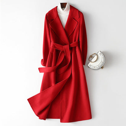 Autumn & Winter Temperament Korean Wool Coat for Women – Elegant