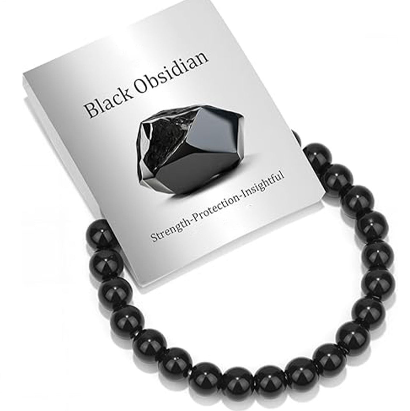 Womens Natural Stone Beaded Elastic Bracelet