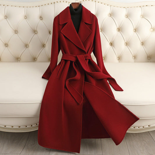 Autumn & Winter Temperament Korean Wool Coat for Women – Elegant