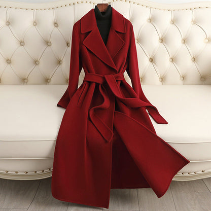 Autumn & Winter Temperament Korean Wool Coat for Women – Elegant