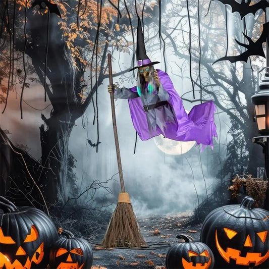 Halloween Flying Witch Decoration Halloween Ghost Outdoor Scary