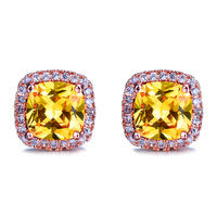Korean-style Fashionable All-diamond Zircon Womens Stud Earrings