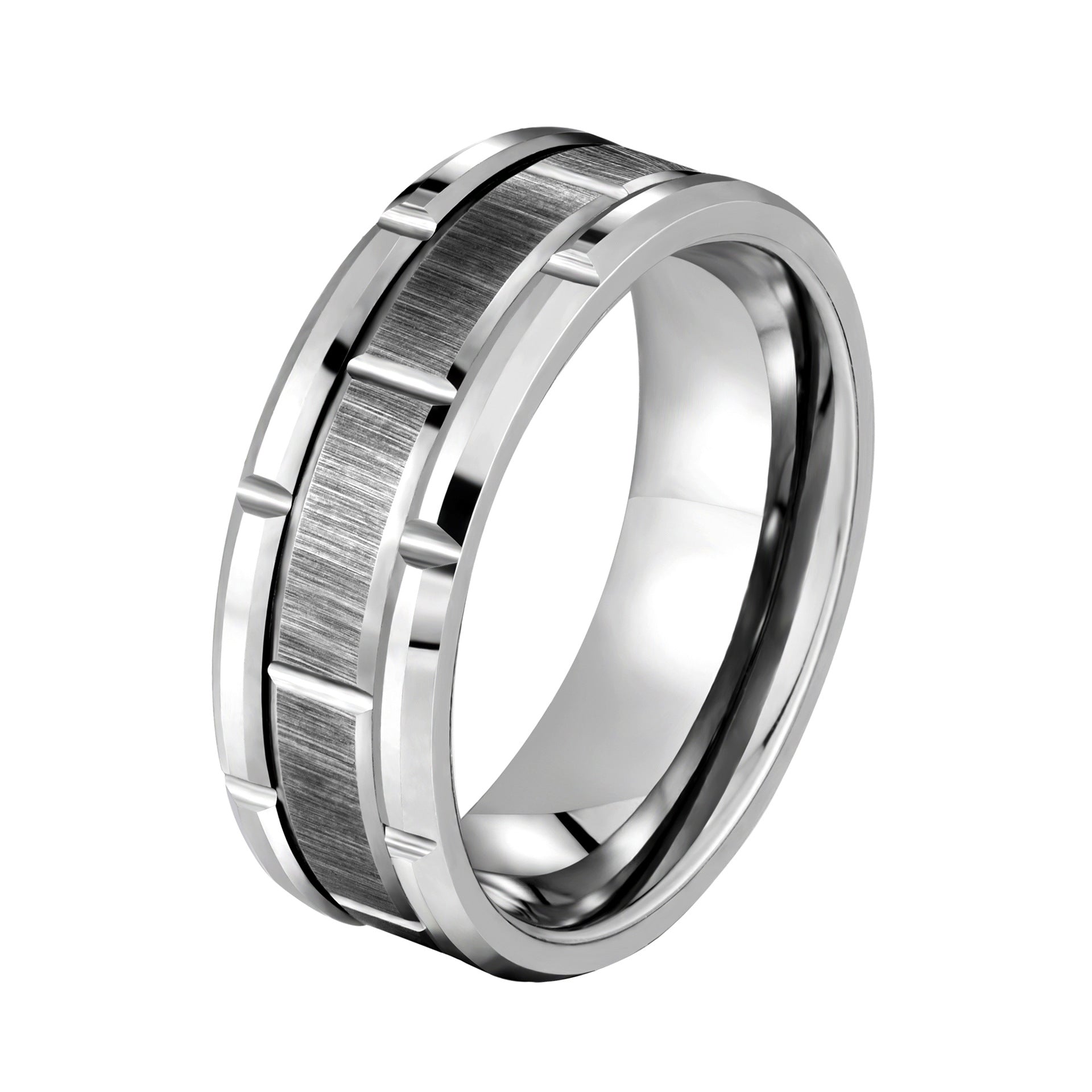 Fashionable  Minimalist  And Trendy Tungsten Steel Ring