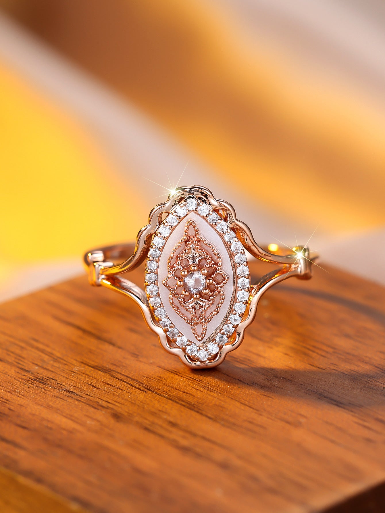 Simple Edgy Ring For Women With A Delicate Lace-like Design