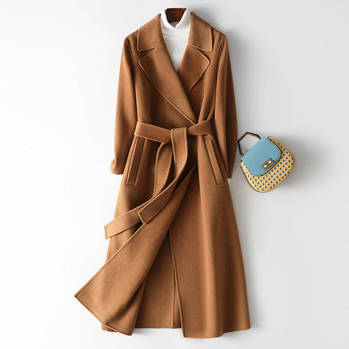Autumn & Winter Temperament Korean Wool Coat for Women – Elegant