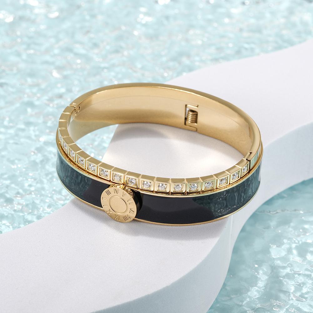Enamel Pavé Bangle Set