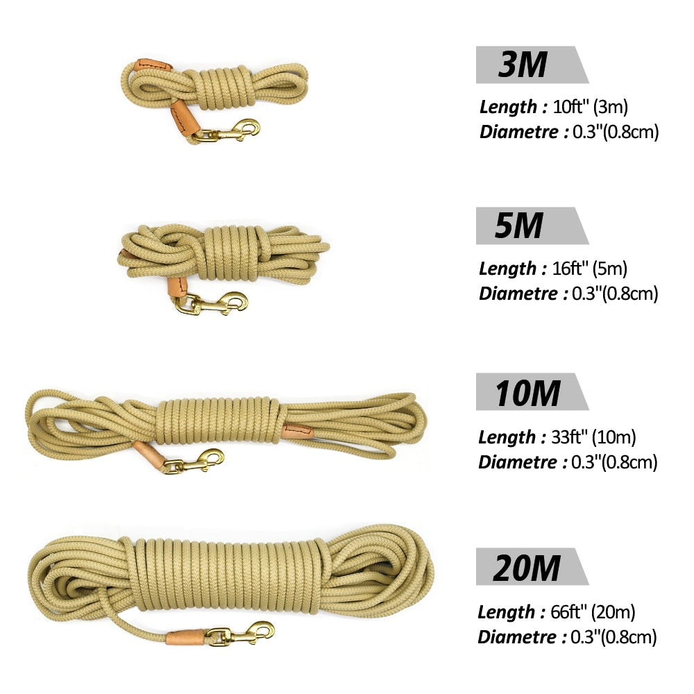 Nylon Dog Leash Running Tracking Non Slip Long