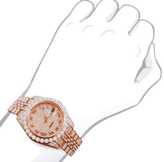 METEORITE STEEL WATCH Iced Bling Luxury Timepiece