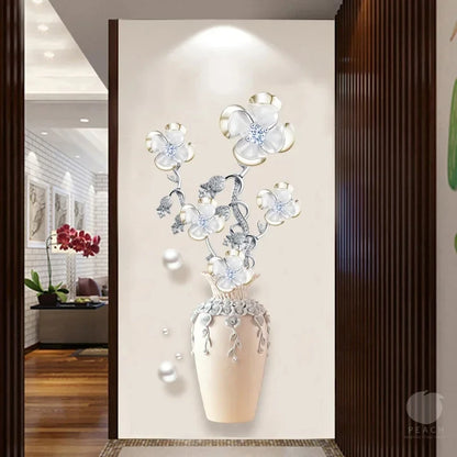 1Pc Elegant and Pure Four Lucky Grass Flowers Planting Wall, Bedroom,