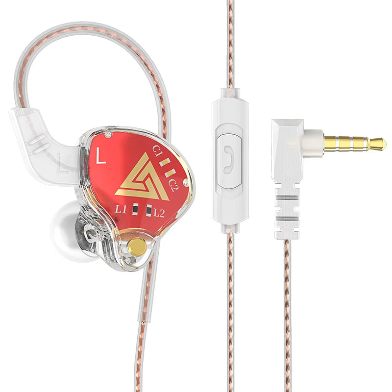 Original QKZ AK6 In Ear Earphone 6 Dynamic Driver Unit Headphone With Mic Stereo Sports HIFI Subwoofer Headset Monitor Earbuds