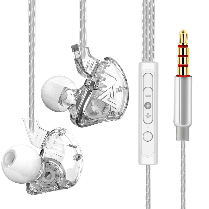 Original QKZ AK6 In Ear Earphone 6 Dynamic Driver Unit Headphone With Mic Stereo Sports HIFI Subwoofer Headset Monitor Earbuds