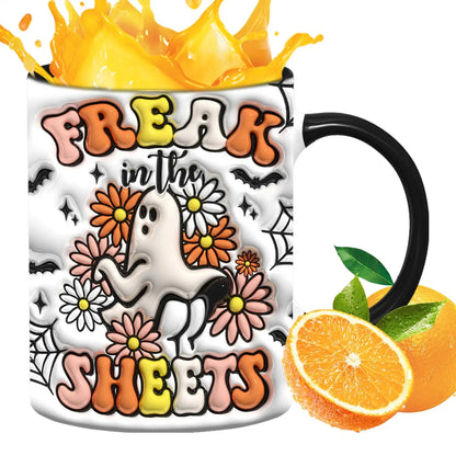 Ghost Mug 3D Milk Mug With Handle Ceramic Tea Mug 350ml Spooky