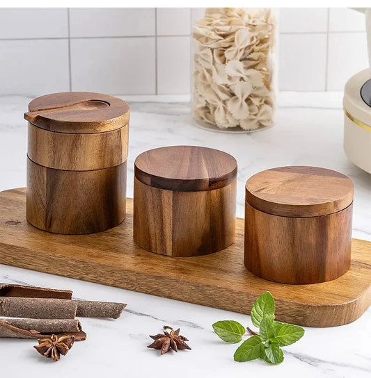 Spice Box with Rotating Lid