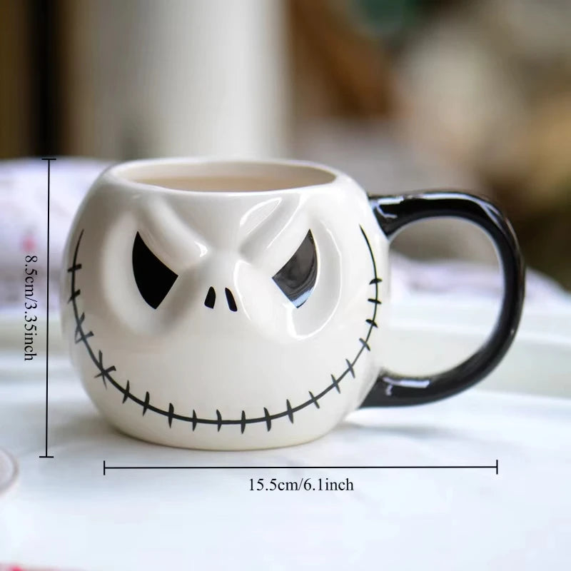 1pc Halloween Skull Jack Ceramic Mug Ghost Mug 400ml Iced American