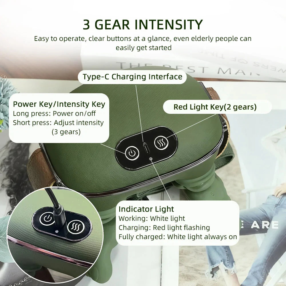 4D Bionic Wireless Neck & Shoulder Massager – Shiatsu Deep Tissue Cervical & Trapezius Massage Shawl with Brushless Motor, Heat Therapy & Rechargeable Design