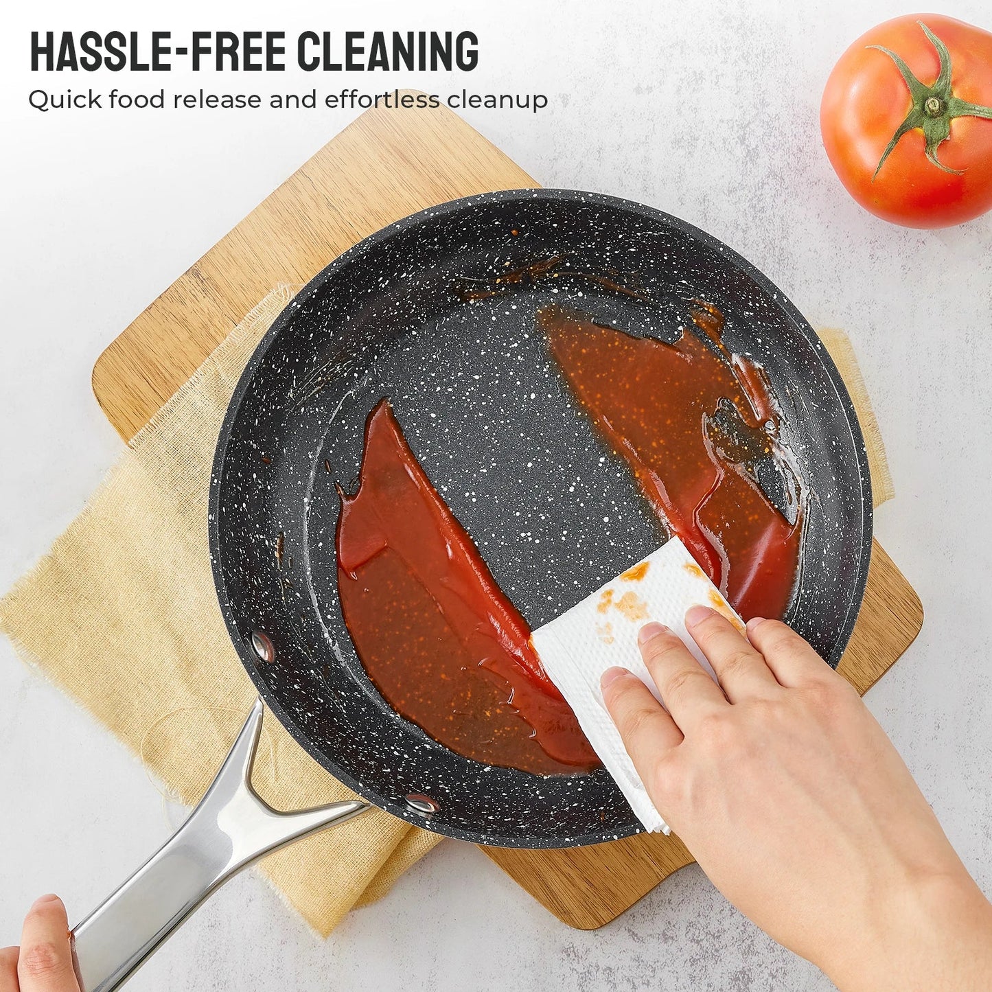 10-Piece, BEZIA Pots and Pans Set for Induction Cooktop