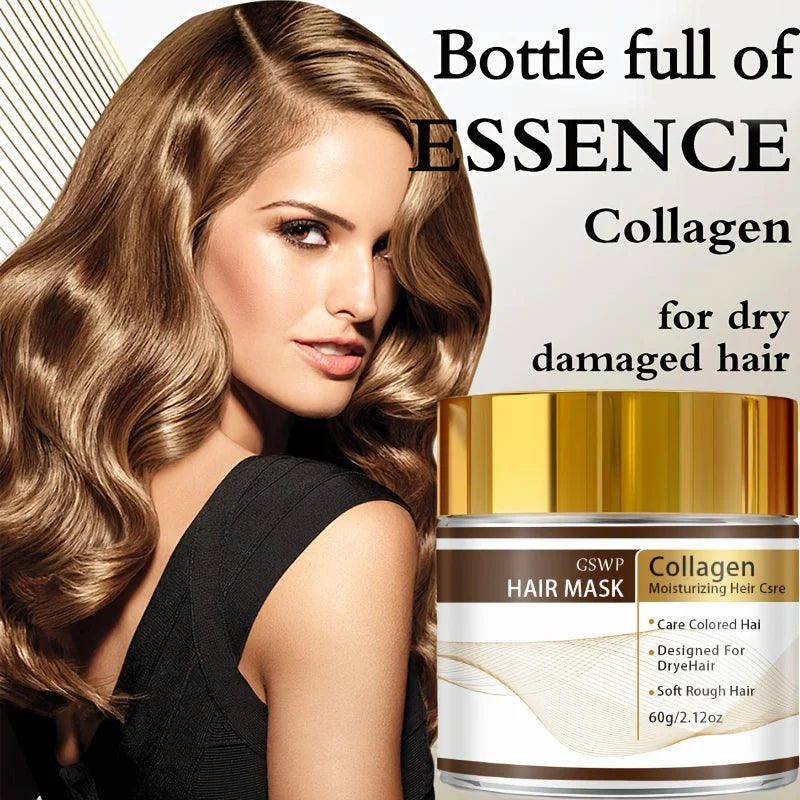Moroccan Collagen Hair Mask With Glycerin And Biotin — Gold | KIMLUD