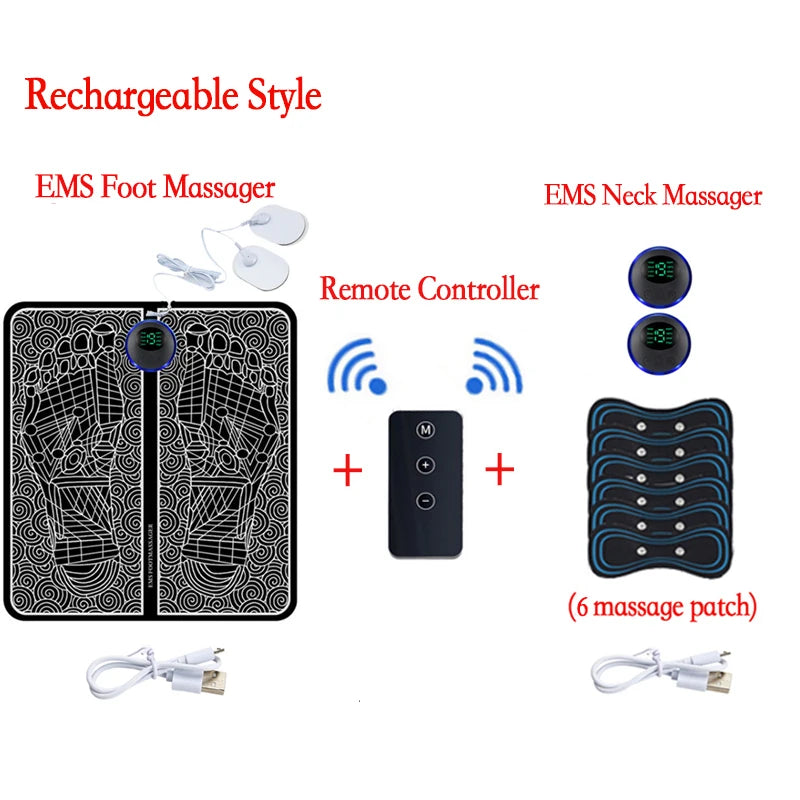 Electric Neck Massager EMS Low Frequency Device for Cervical Pain Relief
