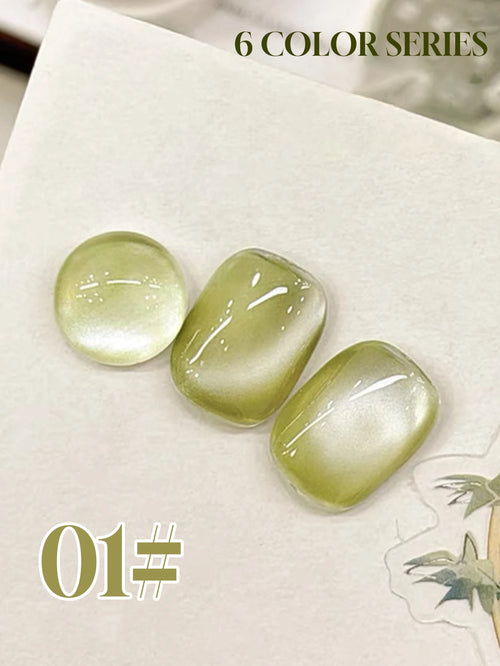 1-6PCS Bamboo Series Cat's Eye Gel Nail Polish 2025 Fall Winter
