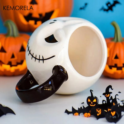 1pc Halloween Skull Jack Ceramic Mug Ghost Mug 400ml Iced American