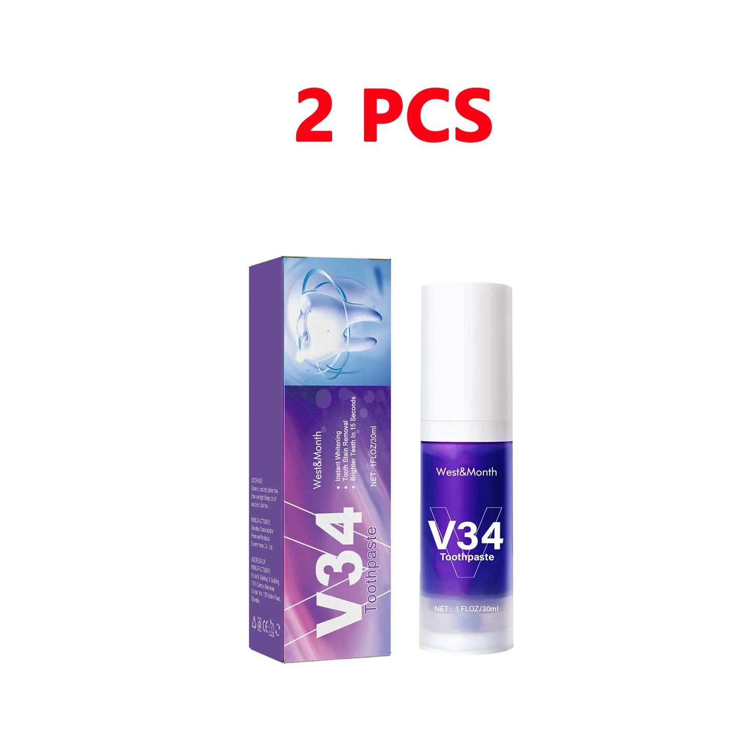 V34 Intensive Teeth Whitening Toothpaste