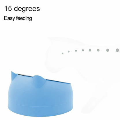 1pc Stainless Steel Creative Inclined Kitten Puppy Food Bowl