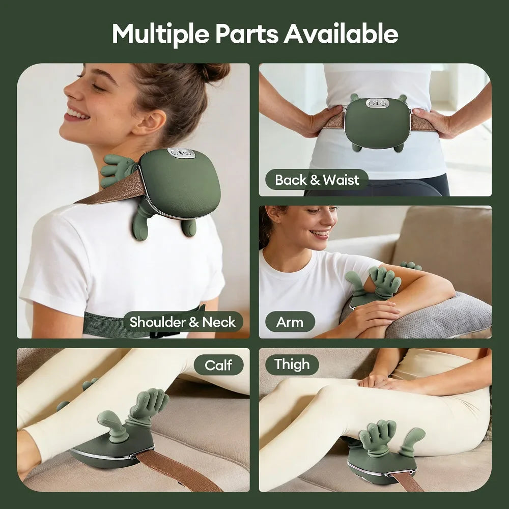 4D Bionic Wireless Neck & Shoulder Massager – Shiatsu Deep Tissue Cervical & Trapezius Massage Shawl with Brushless Motor, Heat Therapy & Rechargeable Design