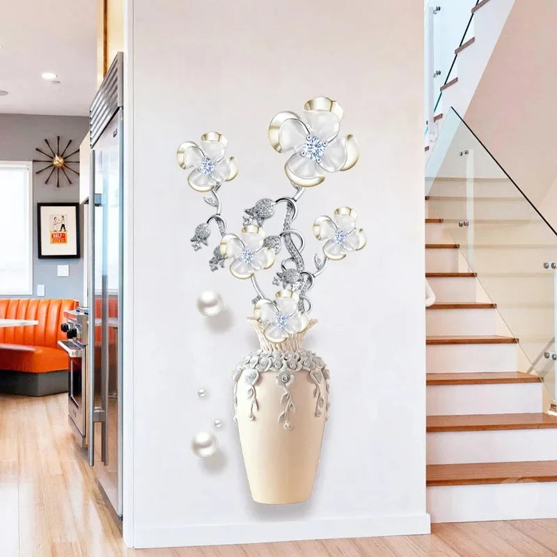 1Pc Elegant and Pure Four Lucky Grass Flowers Planting Wall, Bedroom,