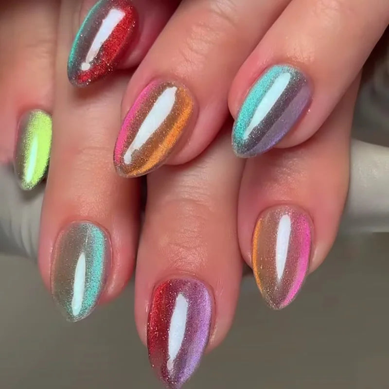 3D Flower French Tip Pink Almond Press On Nails – Handmade Pearl Bead Set | sNails Nails