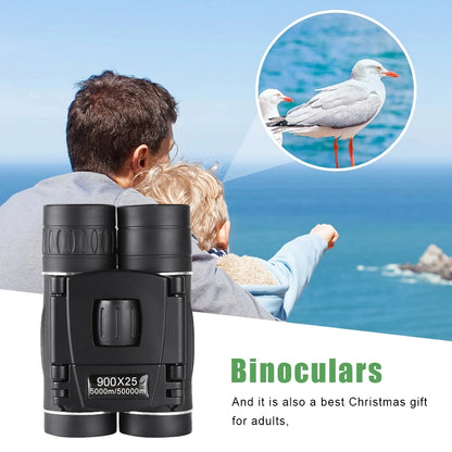 900x25 HD Zoom Portable Powerful Binoculars Long Range BAK4 Telescope