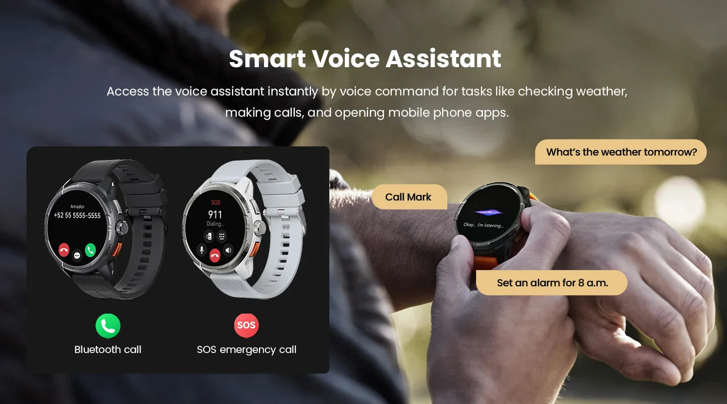 HAYLOU Solar Ultra GPS Smartwatch 1.6” AMOLED Display 5ATM Waterproof Built-in GPS Bluetooth Phone Calls Sports Smart Watch