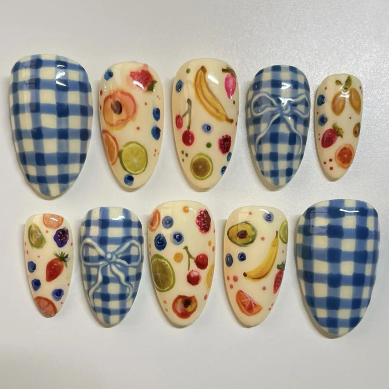 3D Flower French Tip Pink Almond Press On Nails – Handmade Pearl Bead Set | sNails Nails